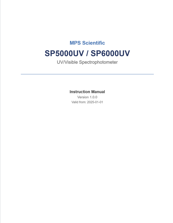 SP5000UV Manual