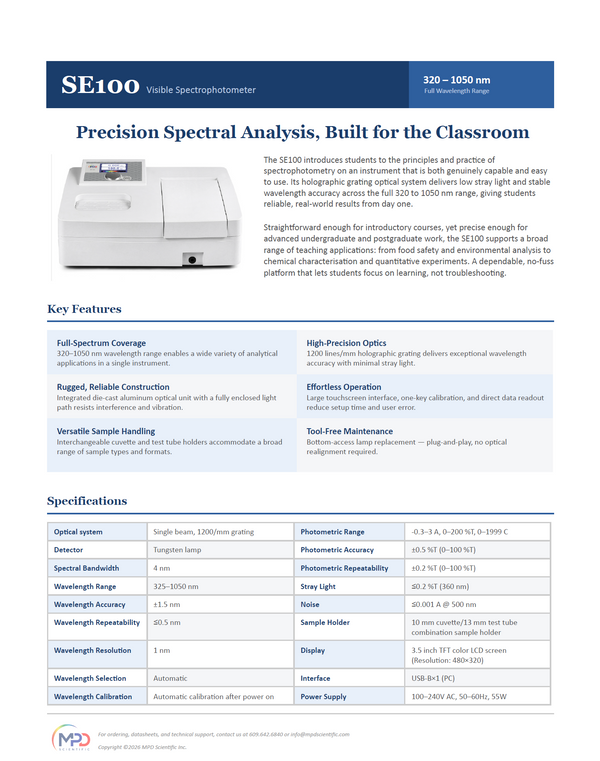 SE100 Product Sheet