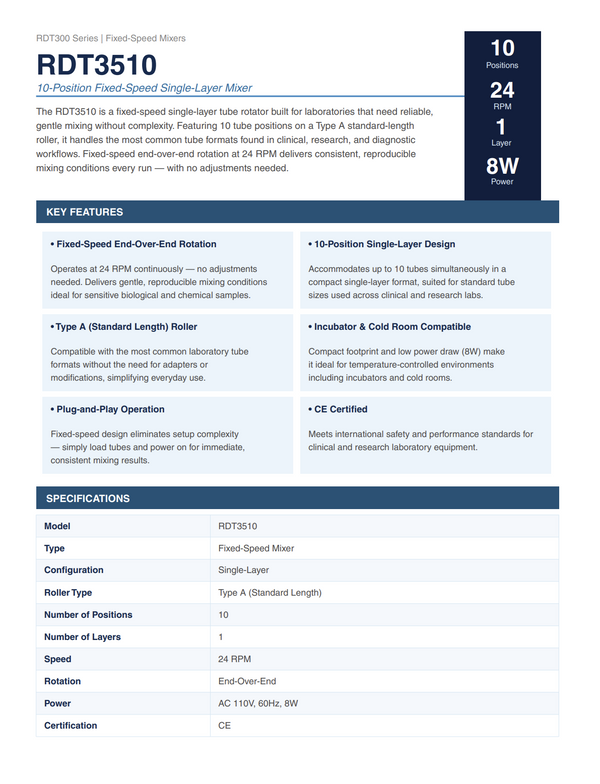 RDT3510 Datasheet